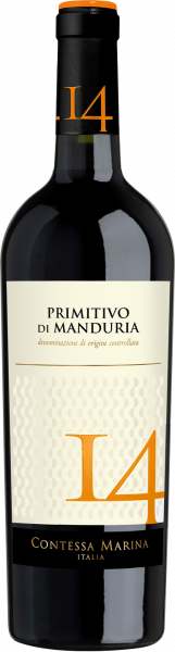Primitivo di Manduria DOC 14 Contessa Marina Italien  trocken - 6er Karton