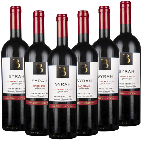 Syrah Barrique - affinato in legno Terre Siciliane  IGT Bertoldi Italien  trocken - 6er Karton