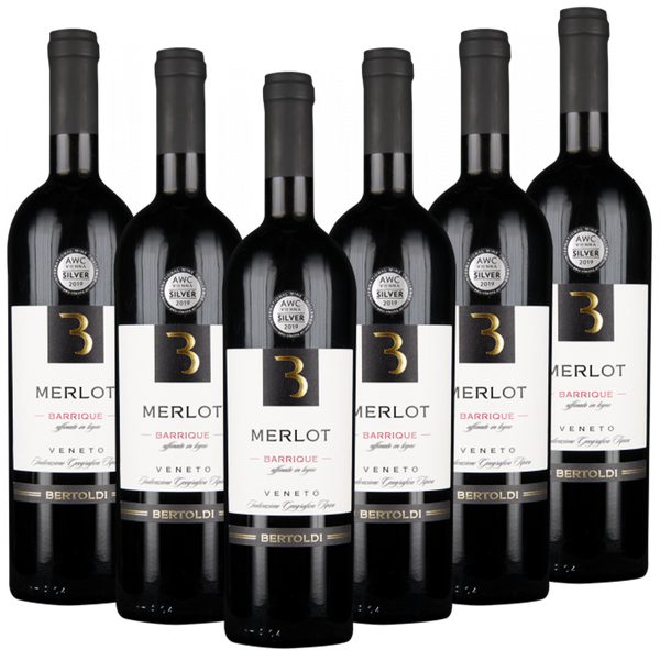 Merlot Barrique - affinato in legno Veneto IGT Bertoldi Italien  trocken - 6er Karton
