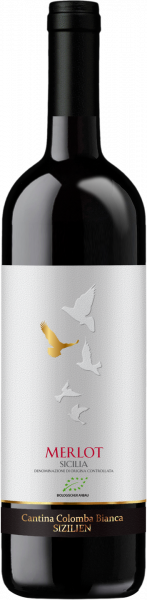 Bio-Merlot Sicilia DOC Colomba Bianca Italien  trocken - 6er Karton
