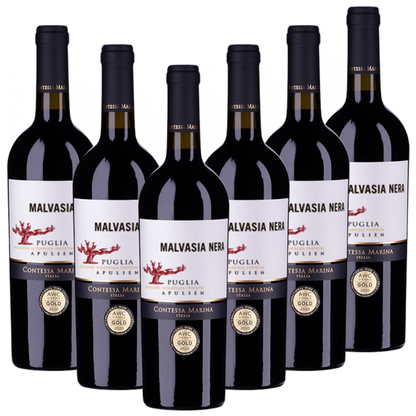 Malvasia Nera Puglia IGP Contessa Marina Italien  halbtrocken - 6er Karton