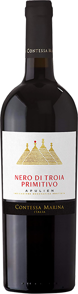 Nero di Troia Primitivo Puglia IGT Contessa Marina Italien  trocken - 6er Karton