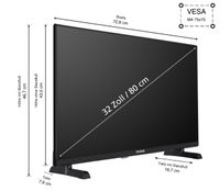 XF32TO750S 32 Zoll Fernseher / Smart TV (Full HD, HDR, HD+ 6 Monate inkl.,Triple-Tuner)