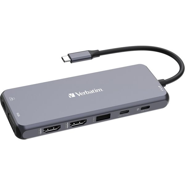 USB-C Pro Multiport-Hub CMH-14, 14 Port, Dockingstation Grau