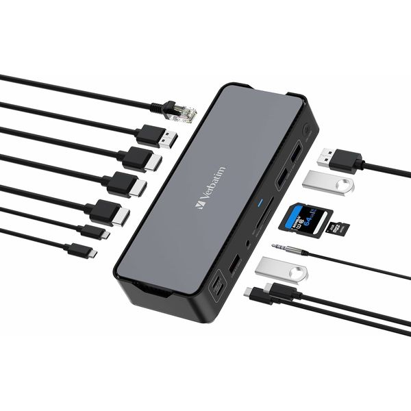 USB-C Pro Dockingstation CDS-15 mit HDMI/DP/RJ45/USB-A/USB-C 32171