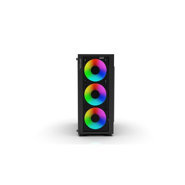 Empousa EMG-15XN Gaming PC Gehäuse Computer Glasscheibe 4x ARGB Lüfter schwarz