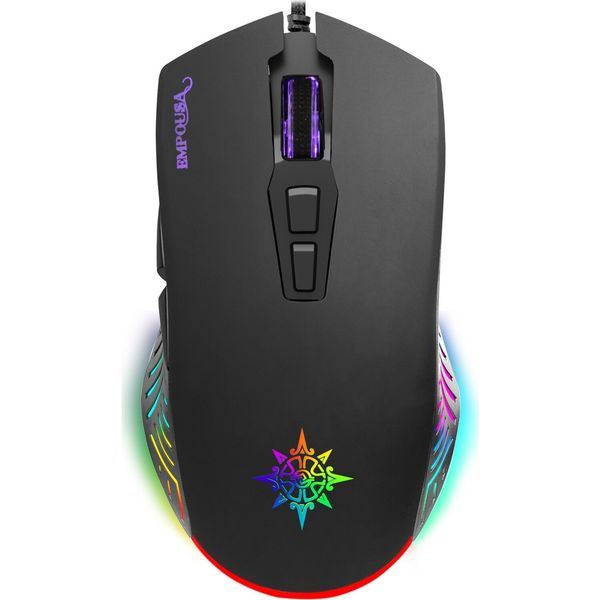 -IMG-309 Empouse RGB Licht Makro Tasten Professional Gaming Maus schwarz