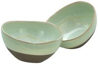 Basalt Bowls, Salbei, 2-teiliges Geschirrset, Poke Bowl Set aus Steinzeug
