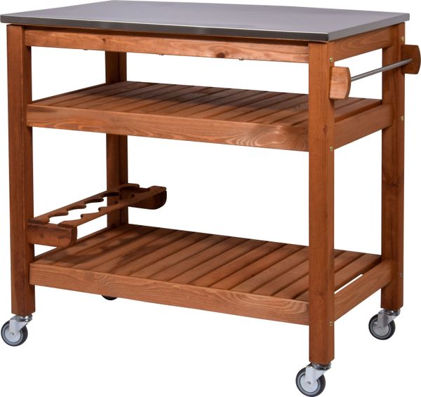 Grilltisch Beistellwagen aus Holz