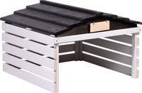 Mährobotergarage weiß/schwarz
