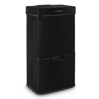 Sensormülleimer 69L N°1015, 3 Fächer, Schwarz