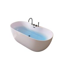 Badewanne LENI mit schwarzer Armatur