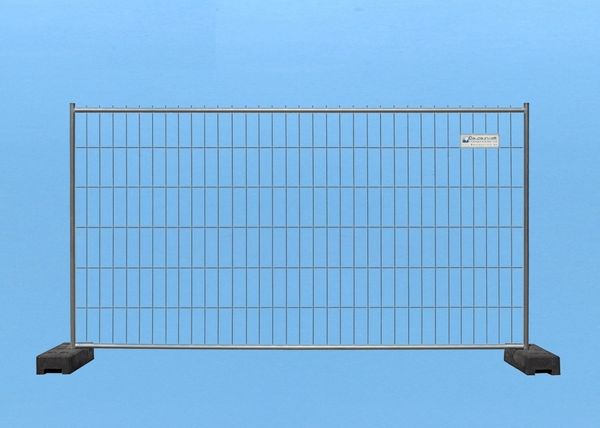 EUTOP Economy 1 Stück Bauzaun Element, aus Stahl ca.11 kg–Maße:3,50 x 2,00 m-Mobilzaun
