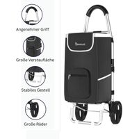 48 L Einkauf Trolley Einkaufswagen Shopping Trolley Tasche Aluminium Stabil