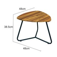 Beistelltisch Couchtisch aus Akazienholz 48 x 48 x 38,5 cm dreieckig FSC braun