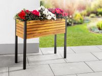 Holz Hochbeet, Pflanzkübel, Blumenkasten, Blumenkübel 30 x 80 x 75 cm FSC braun