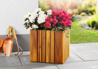 Pflanzkasten,Pflanztopf, Blumentopf,Blumenkasten, Blumenkübel 32,5 x 32,5 x  32cm FSC braun  