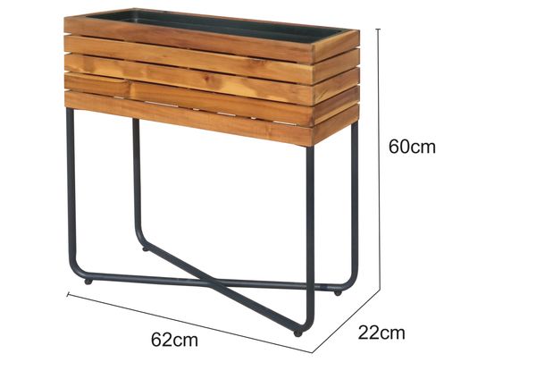 Hochbeet Pflanzkasten,Pflanztopf,Blumenkasten, 62 x 22 x 60cm FSC braun