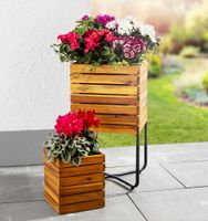 Pflanzkasten,Pflanztopf, Blumentopf,Blumenkasten, Blumenkübel FSC braun 2er