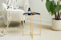 Beistelltisch Ella - Grau/Gold