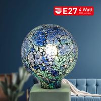 LED-Mosaik-Kugel in Grün-Blau mit E27-Fassung G125 4W