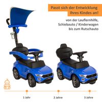 VW Rutscherauto mit Schiebestange, Rutscherfahrzeug ab 1 Jahr, blau