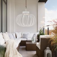 Akku Pendelleuchte AKUBA, 1x LED-Board/1,50Watt/2700Kelvin, IP44, Weiss