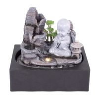 Zimmerbrunnen mit LED-Beleuchtung, Dekobrunnen “Mönch” für die Wohnung