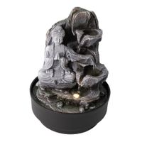 Zimmerbrunnen mit LED-Beleuchtung, Dekobrunnen “Buddha Anjali Mudra”