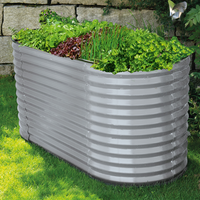 XL-Premium-Stahl-Hochbeet - Silber
