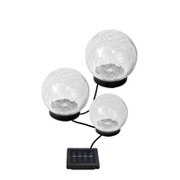 LED Solar Cracked-Glaskugeln 3er-Set