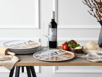 Pizzateller Set ALL YOU NEED, 6-teiliges Geschirrset, Pizzateller aus Porzellan