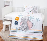 Disney&#039;s Dumbo Flanell-Bettwäsche "Made in Green" Größe 40x60 + 100x135 cm