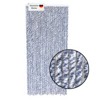 Flauschvorhang 90x200 cm, Wohnwagen Fliegenschutz, blau weiß