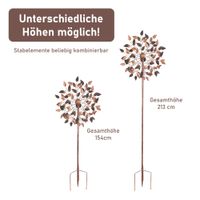 Windrad in bronze, Gartendeko, 213 cm hoch