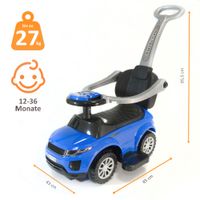 Rutschauto mit Schiebestange, Rutschfahrzeug ab 1 Jahr, blau