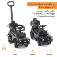 Rutschauto mit Schiebstange Mercedes ab 1 Jahr, schwarz