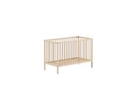 Vipack - DINO Gitter-Babybett 60 x 120 cm, höhenverst. Lattenrost, Buche massiv natur lackiert