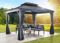 Garten Pavillon-/ Pergola Prato, ca. 300 x 365 x 292 cm - Anthrazit