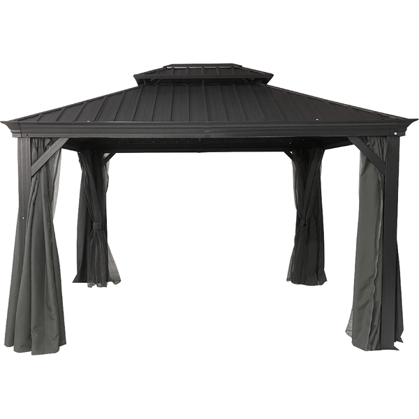 Garten Pavillon-/ Pergola Prato, ca. 300 x 420 x 290 cm - Anthrazit