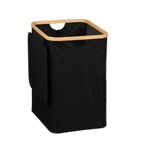 Wäschesammler, Bambus, FSC, schwarz