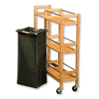 Nischenwagen mit Flaschensammler, Bambus