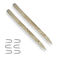 Zaunpfahl Haselnussholz Höhe 120cm 2 Stk. Zaun Pfosten Durchmesser 6-8 cm