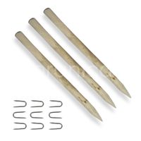 Zaunpfahl Haselnussholz Höhe 90cm 3 Stk. Zaun Pfosten Durchmesser 6-8 cm