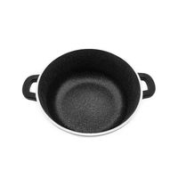 Kochtöpfe mit Glasdeckel Antihaftbeschichtung Aluminium-Druckguss in Grau