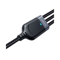 Schnellladekabel USB C - USB A Kabel 66W 1,2m mit LED-Anzeige Schwarz