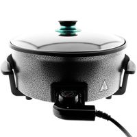 Pizza Pan Pfanne 1500W Multifunktionspfanne Grillpfanne Antihaftbeschichtet