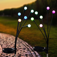 LED-Solar-Flexi-Gartenstecker 2er-Set - Leuchtkugeln Farbwechsel