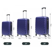 Reisekoffer Koffer 3 tlg Hartschale Trolley Set Kofferset Handgepäck Gepäck Reisetasche  ABS-07
