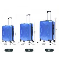 Reisekoffer ABS-03 Koffer 3-teilig Hartschale Trolley Set Kofferset Handgepäck Gepäck Reisetasche